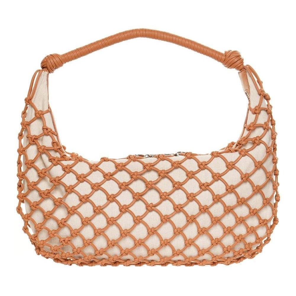 STAUD Tan Knotted Shoulder Bag